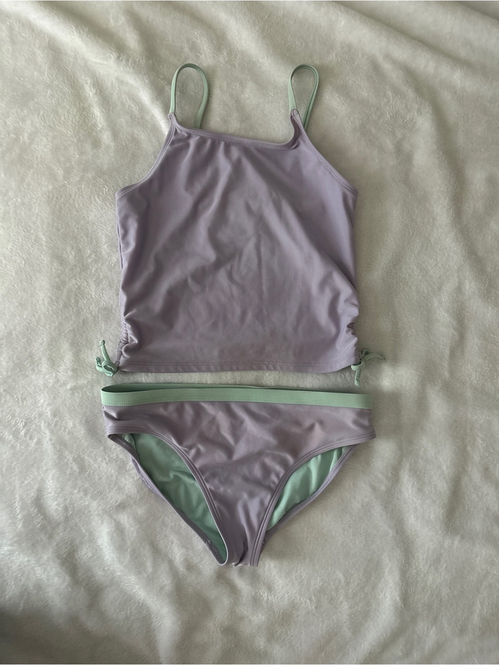 wonder nation Lavender and Mint Two-Piece Tankini Swim Set